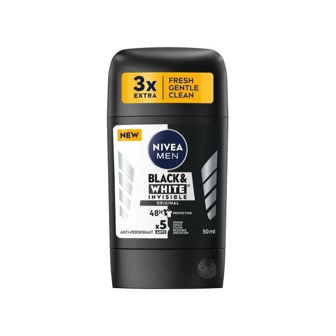 Nivea 3Ã—1 Black&White Invisible Original Stick 50 Ml