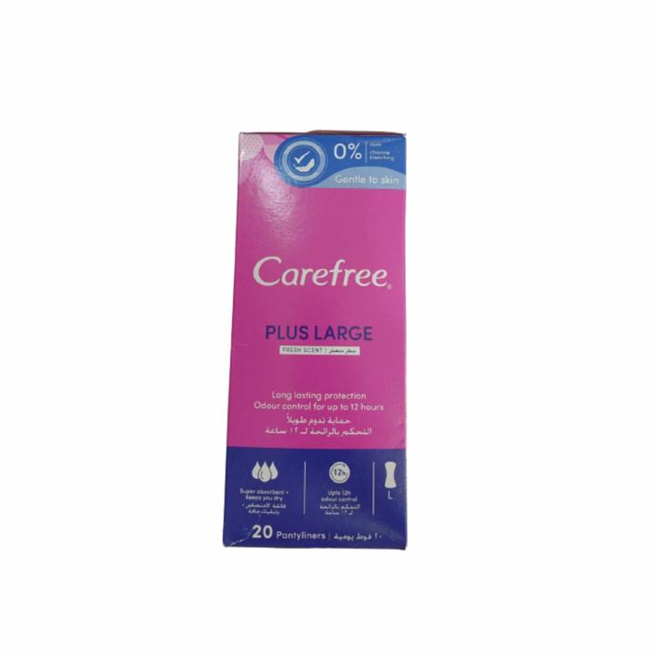 Carefree Pantyliners Plus Large Fresh Scent 20 Pcs 31442