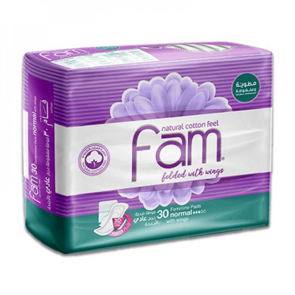 Fam Feminine Pads Normal With Wings 3D 30*4