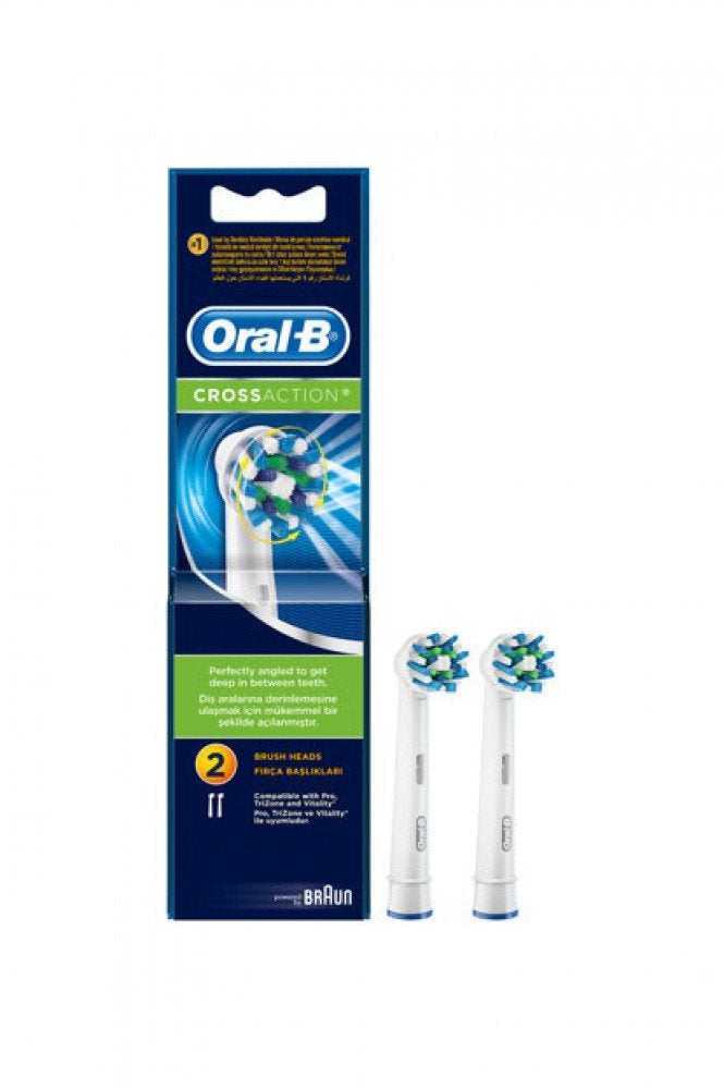 ORAL-B CROSS ACTION REPLACEMENT HEAD 2 PCS
