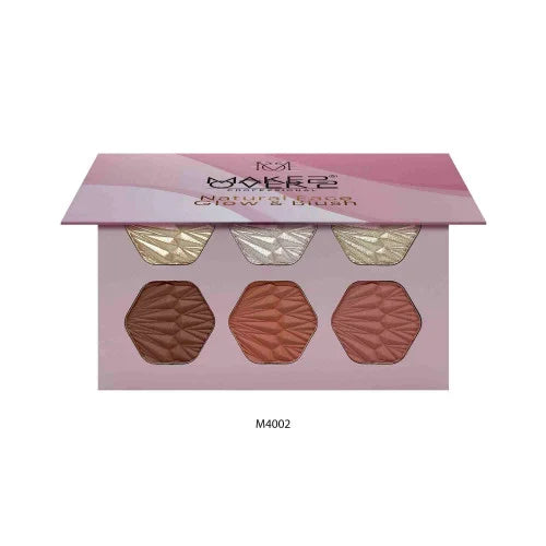 لوحة ألوان ميك أوفر 22 - توهج طبيعي للوجه وأحمر خدود - M4002