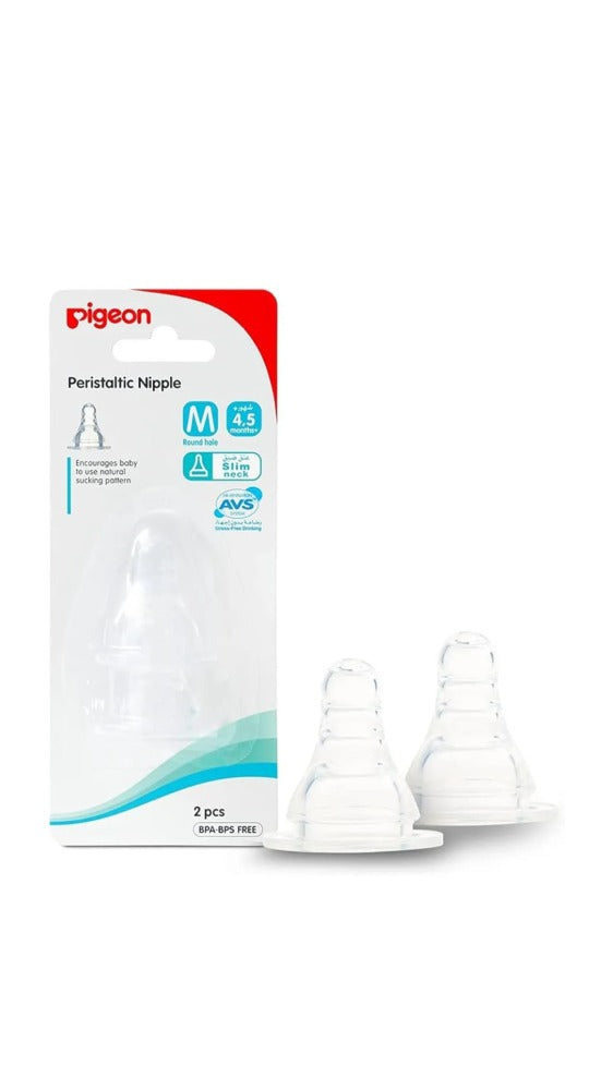 Pigeon Peristaltic Nipple (M) 2Pcs