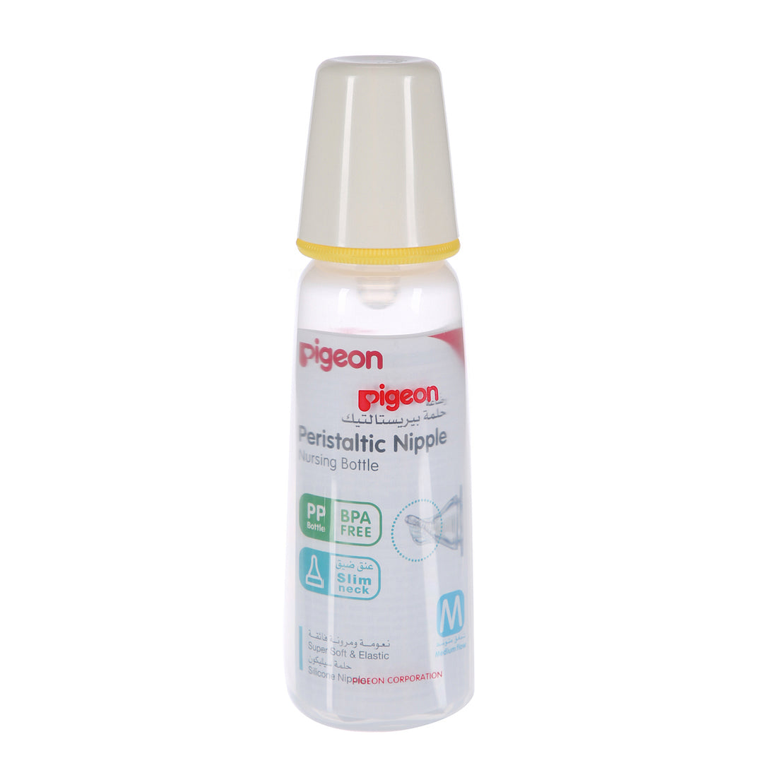pigeon peristaltic nipple nursing bottle 240 ml plastic