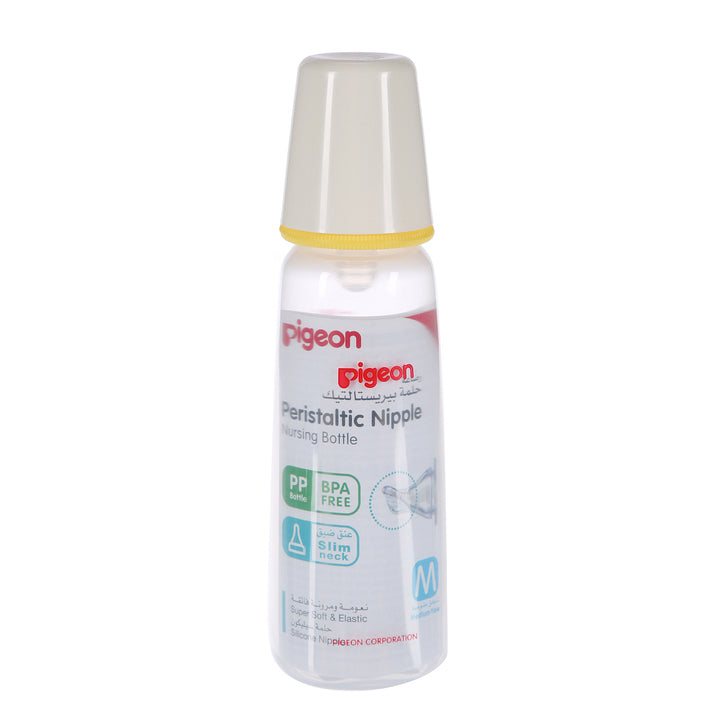 pigeon peristaltic nipple nursing bottle 240 ml plastic