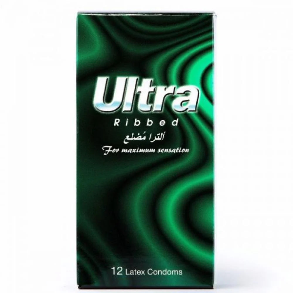 Ultra Condoms 12 Pcs Ribbed Latex