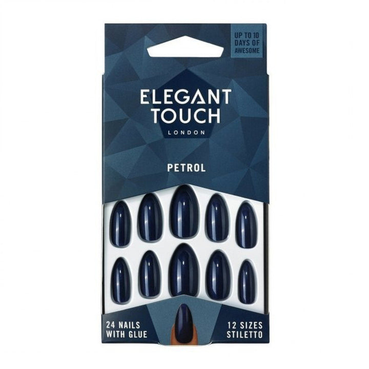 ELEGANT TOUCH NAIL 24 PCS PETROL 424