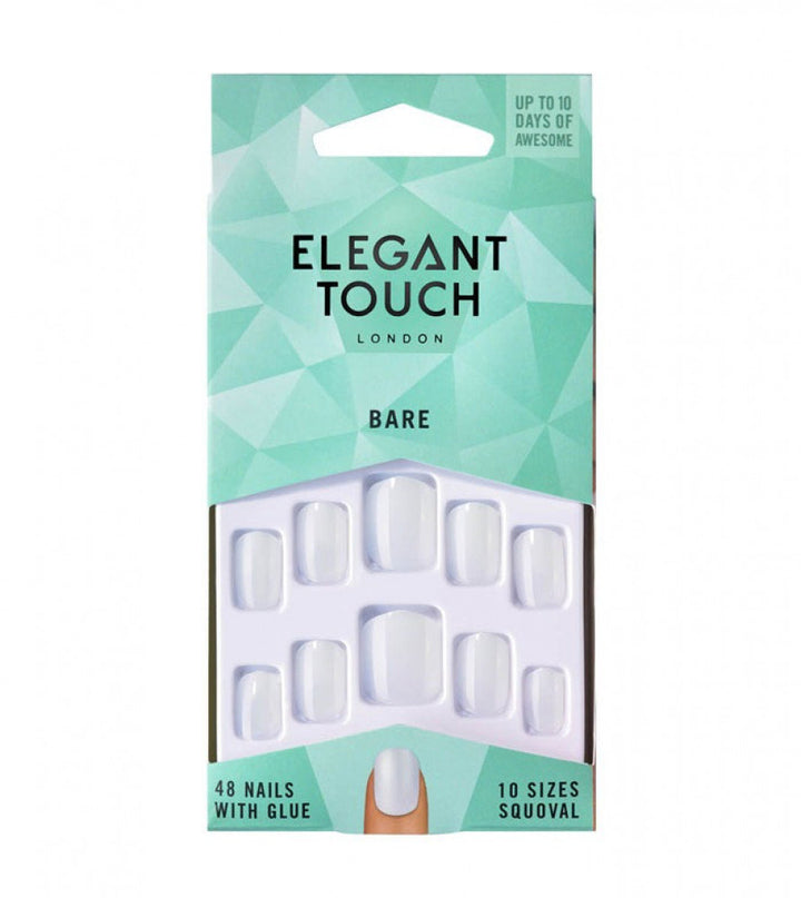 ELEGANT TOUCH BARE 017 NAILS 48 PCS & GLUE