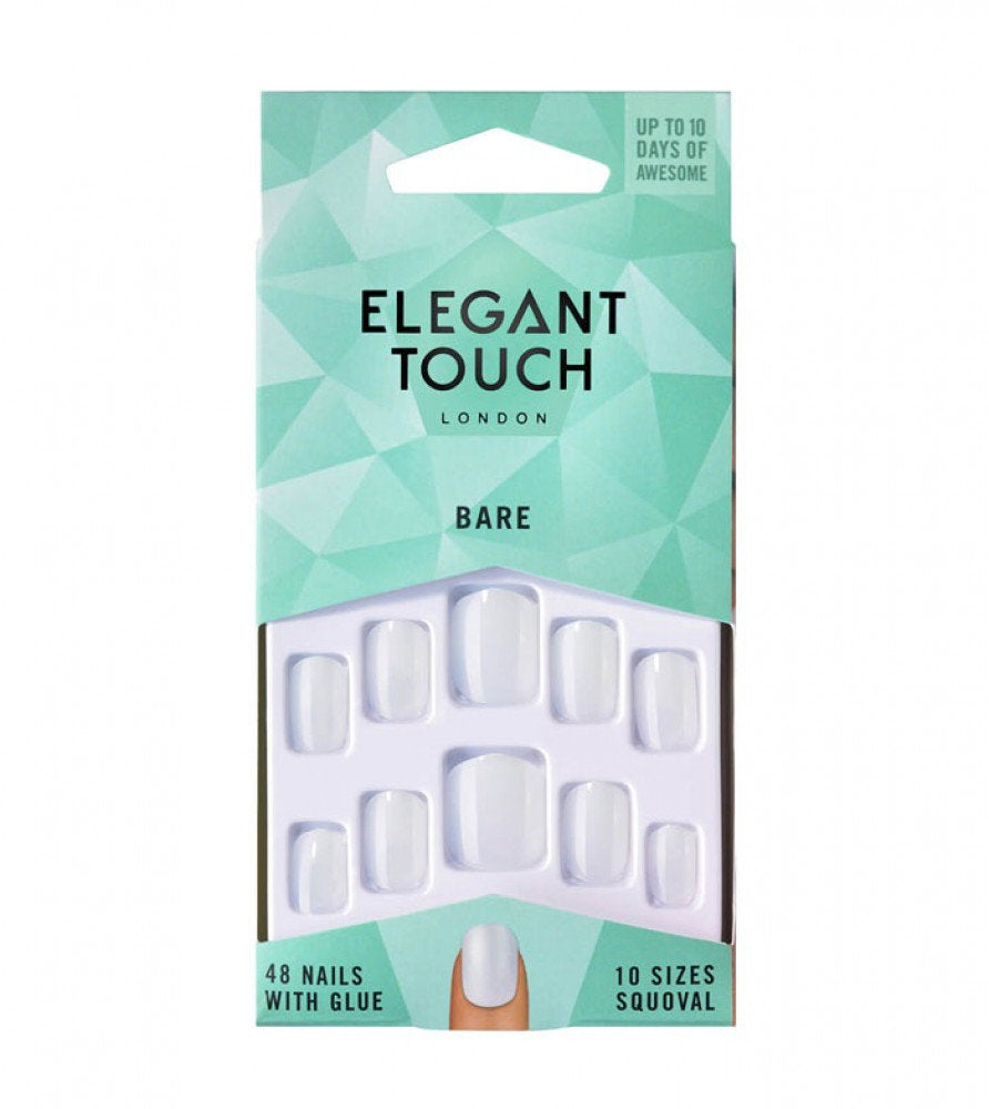ELEGANT TOUCH BARE 017 NAILS 48 PCS & GLUE