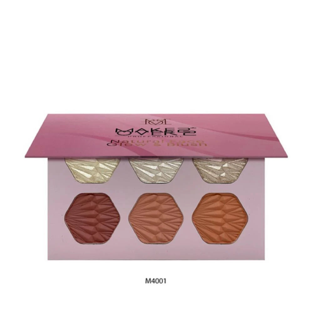 مجموعة ميك أوفر 22 - توهج طبيعي للوجه وأحمر خدود - M4001