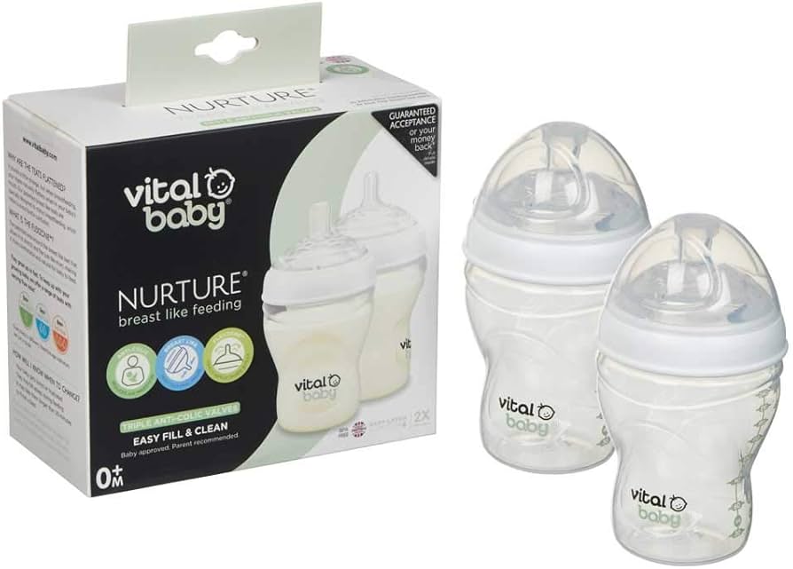 Vital Baby Nurture Breast-Like Feeding Bottle  0+ Months
