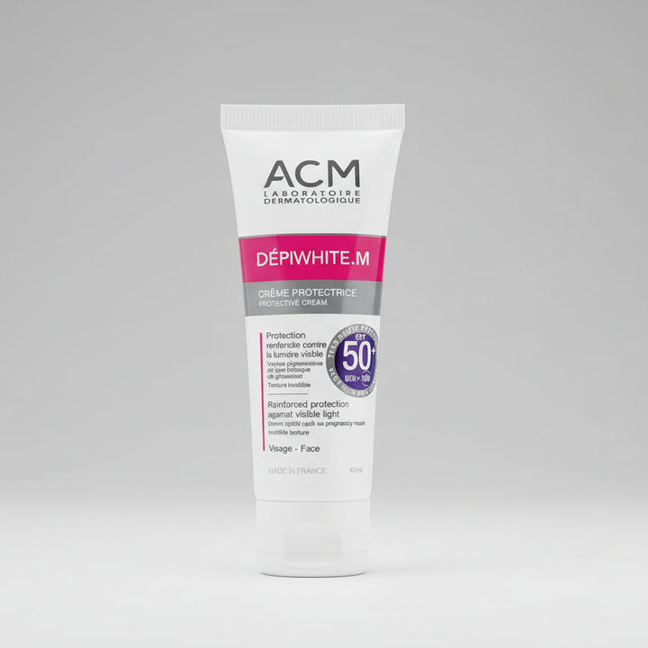 ACM Depiwhite M Cream SPF 50 40ml for high sun protection and daily facial comfort at MALSA