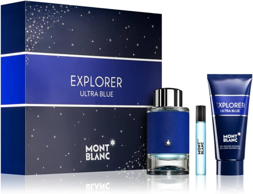 Mont Blanc Explorer Ultra Blue Gift Set 3Pcs For Men