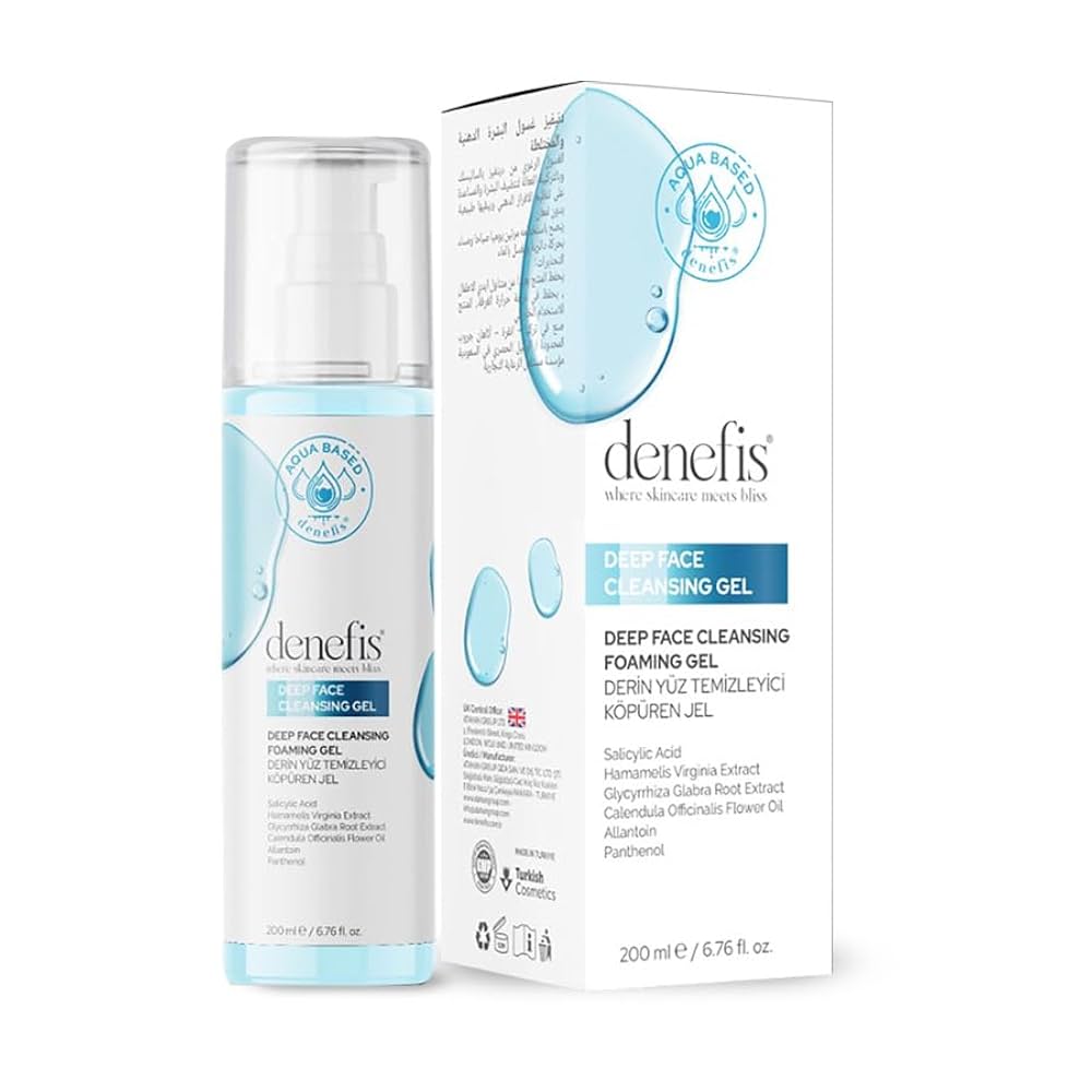 DENEFIS DEEP FACE CLEANSING FOAMING GEL WITH SALICYLIC ACID ANTI-ACNE AND BLACK SPO