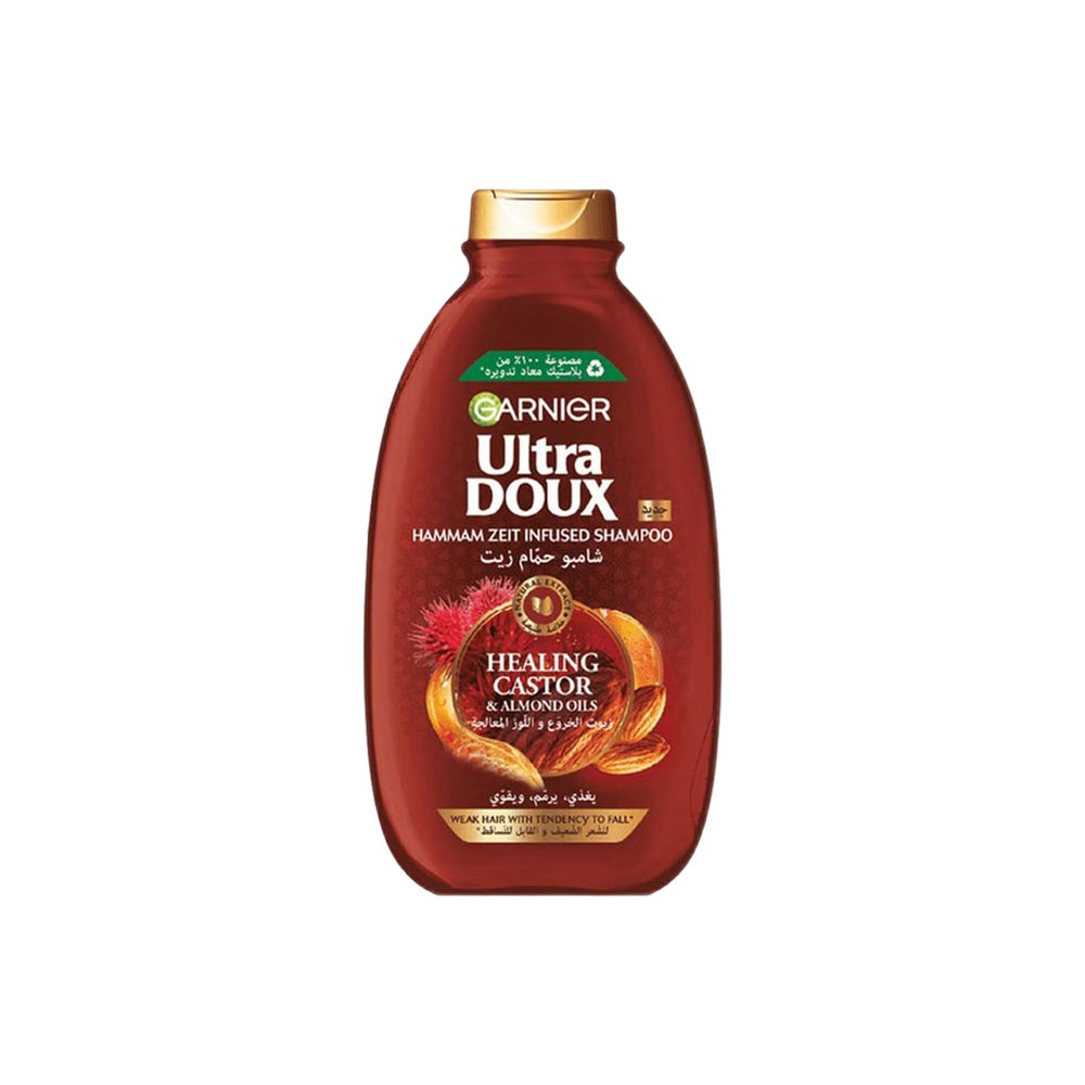 Garnier Ultra Doux Healing Castor & Almond Oi Shampoo 600Ml