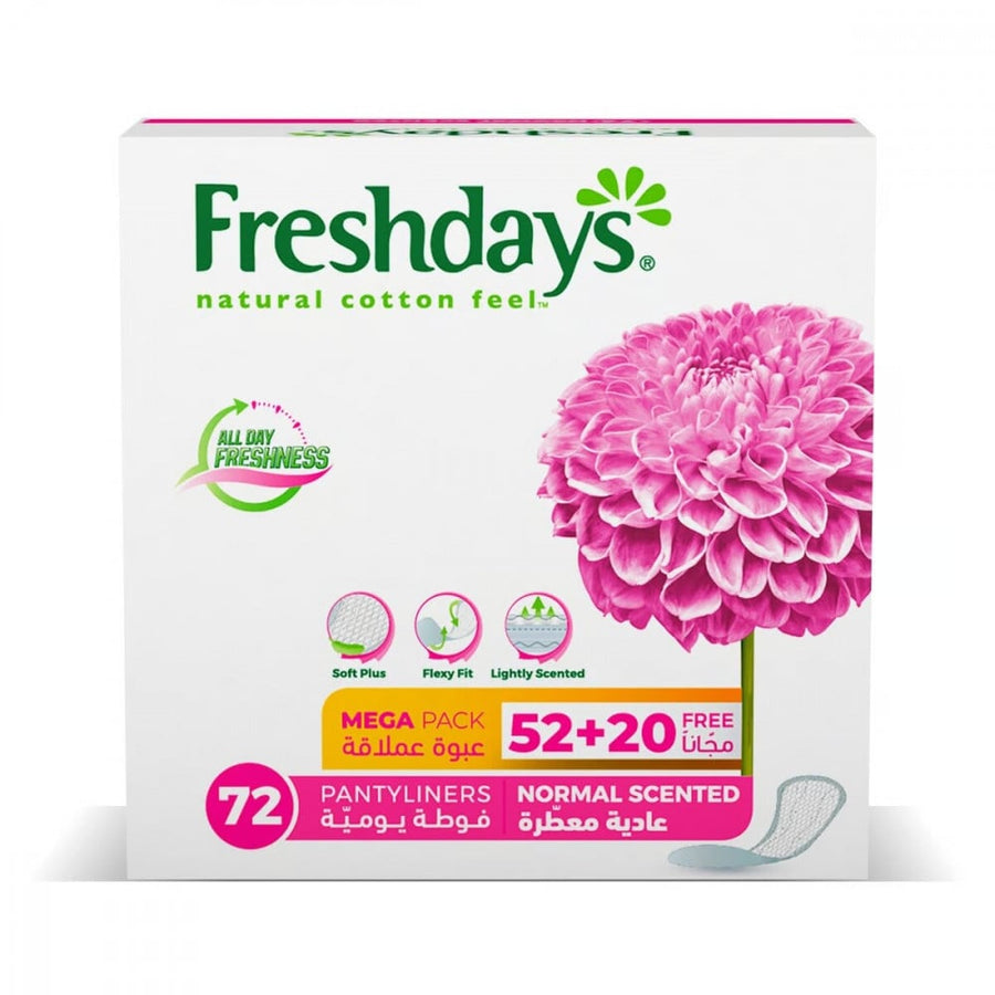 Freshdays Pantyliners Daily Comfort Scented 72 Mega Pack