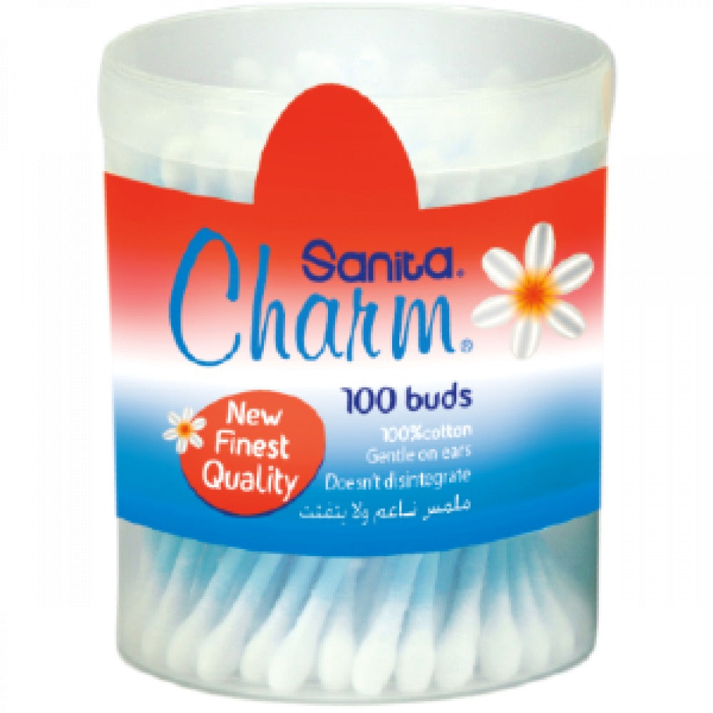 Charm Ear Bud Rnd Cotton 100*25