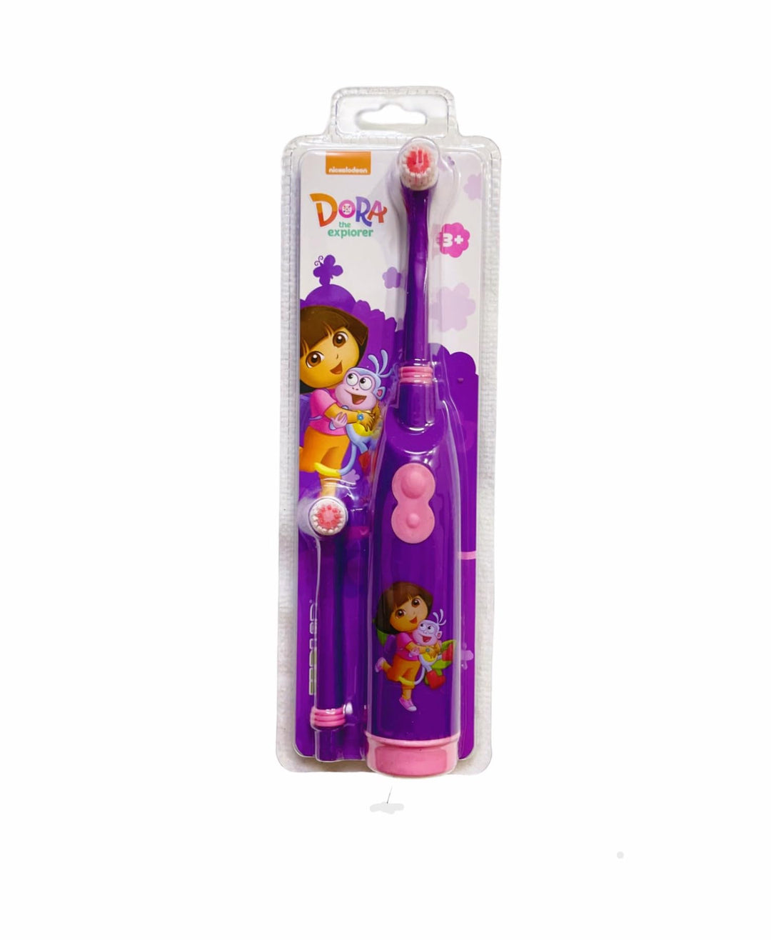Nickelodeon Dora - Battery Operated Soft Toothbrush With Rubber Handle + Extra Brush