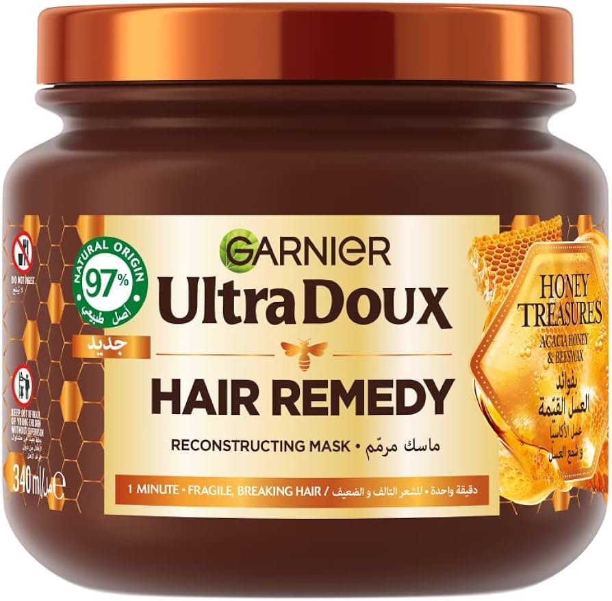 قناع غارنييه للشعر ألترا دوكس لعلاج الشعر 340 مل بكنوز العسل