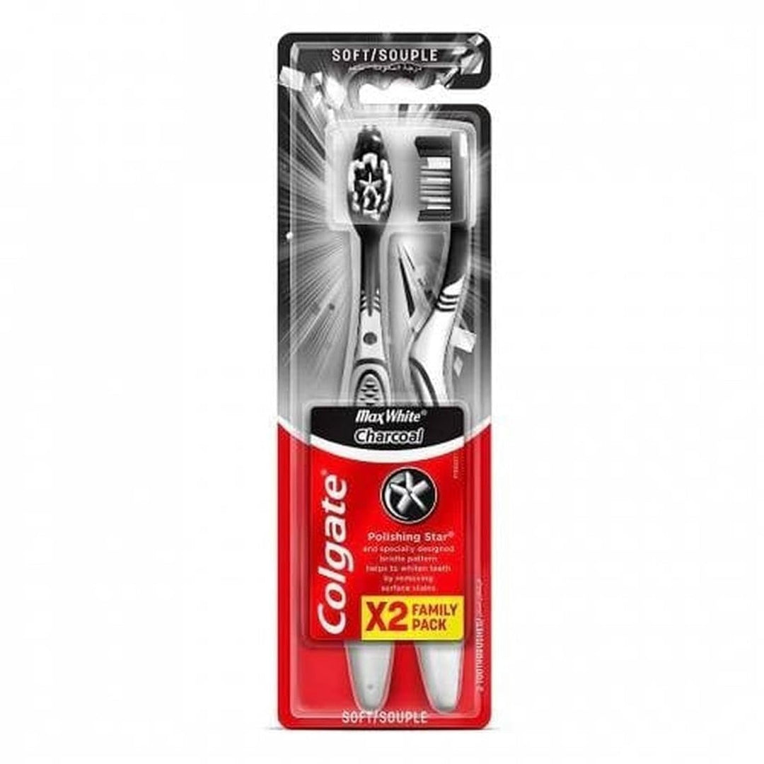 COLGATE MAX WHITE CHARCOAL TOOTH BRUSH 2 PC