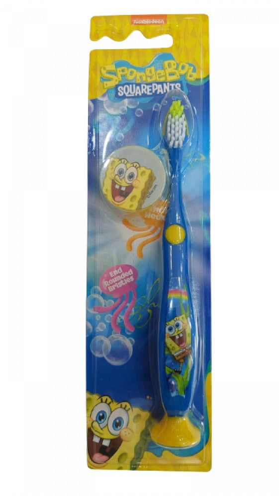 SPONGEBOB SOFT TOOTHBRUSH KIDS WITH COVER & BASE 1 PCS