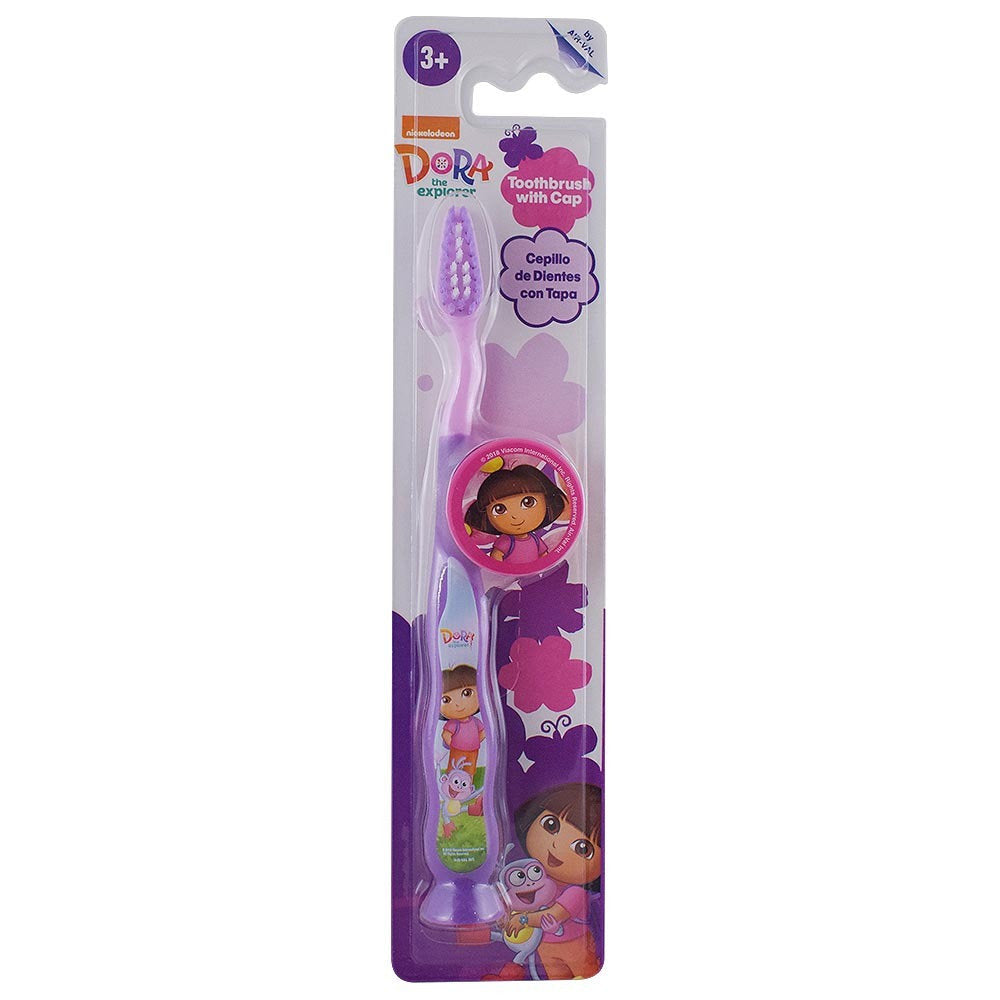 DORA SOFT TOOTHBRUSH KIDS WITH COVER & BASE 1 PCS