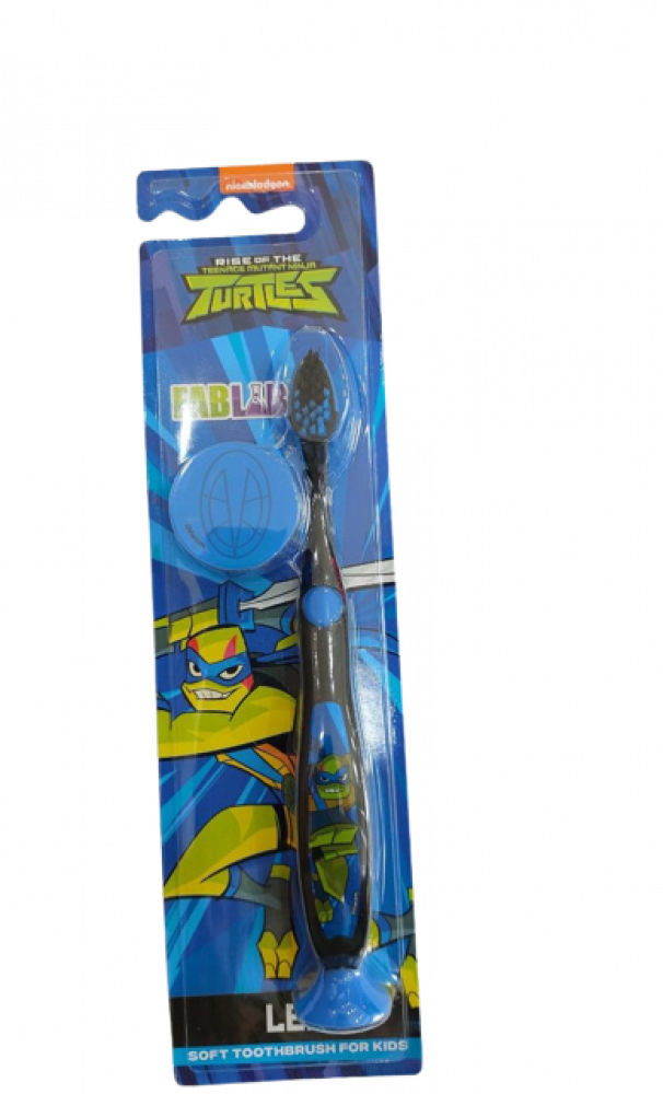 TURTLES SOFT TOOTHBRUSH KIDS WITH COVER & BASE 1 PCS