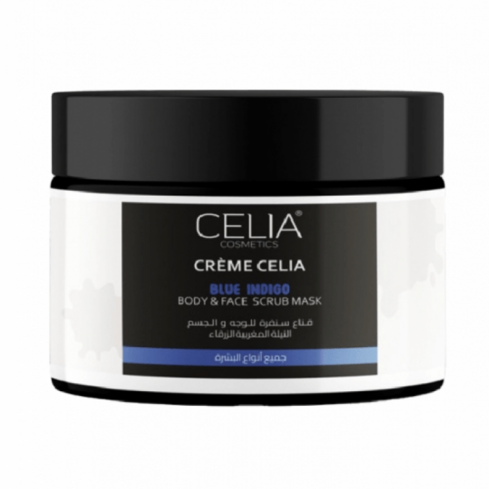 CELIA BODY & FACE SCRUB MASK BLUE INDIGO 500 ML