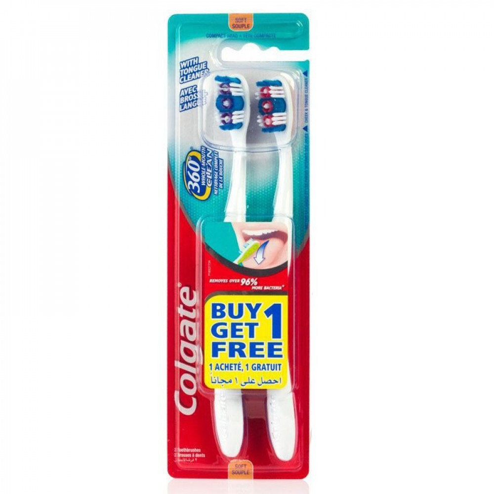 Colgate 1+1 Free 360? Whole Mouth Clean Medium Tooth Brush