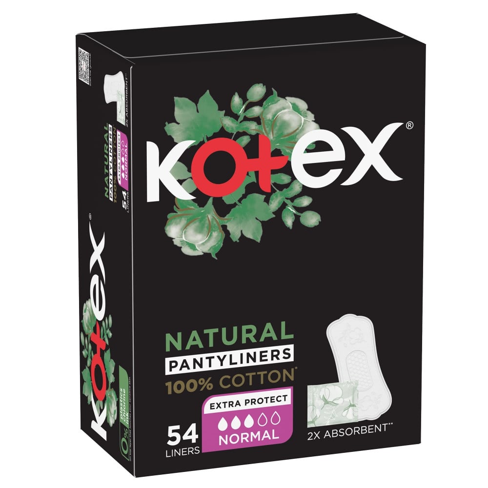 Kotex Natural Pantyliners Extra Protect Normal 54*16 Liners
