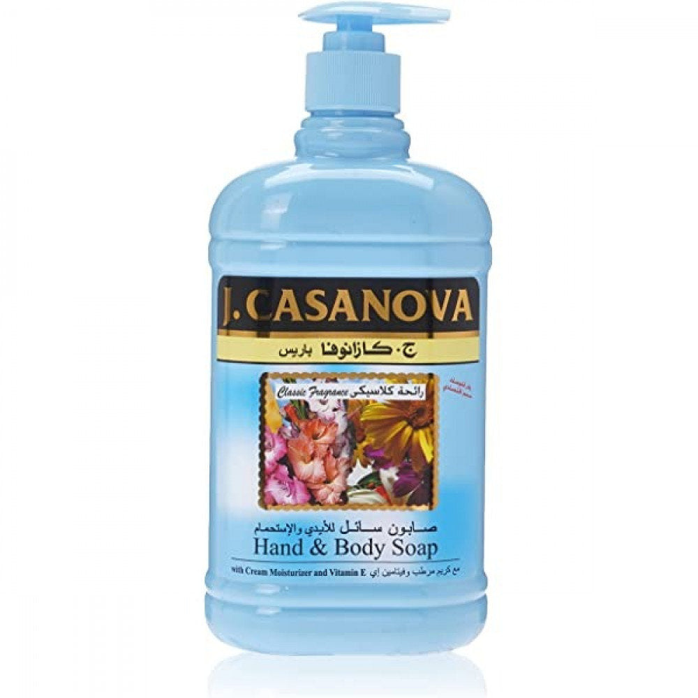 J.CASANOVA HAND&BODY CLASSIC FRAGANCE SOAP 500ML