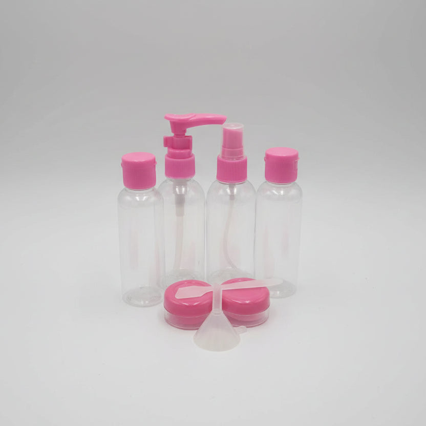 Pink  travel bottle set