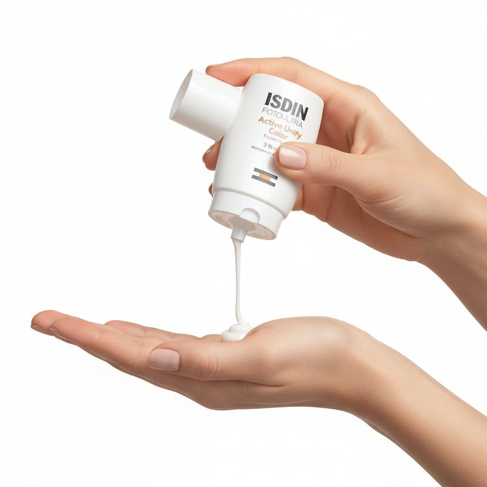 سائل إيزدين أكتيف يونيفاي فيوجن فلويد الواقي من الشمس بعامل حماية ٥٠، شفاف، للبقع الداكنة، من ملسا.
واقي الشمس إيزدين فوتو ألترا ١٠٠ للوجه بعامل حماية ٥٠، متوفر للتوصيل في دول مجلس التعاون الخليجي.