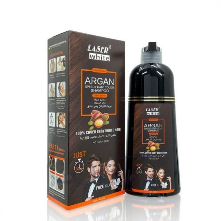 LASER WHITE DARK BROWN SHAMPOO 420 ML