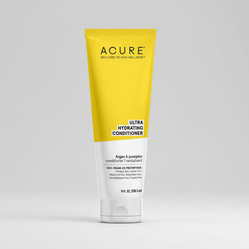 Acure ultra hydrating conditioner argan and pumpkin 236ml for deep moisture and smooth looking hair at MALSA