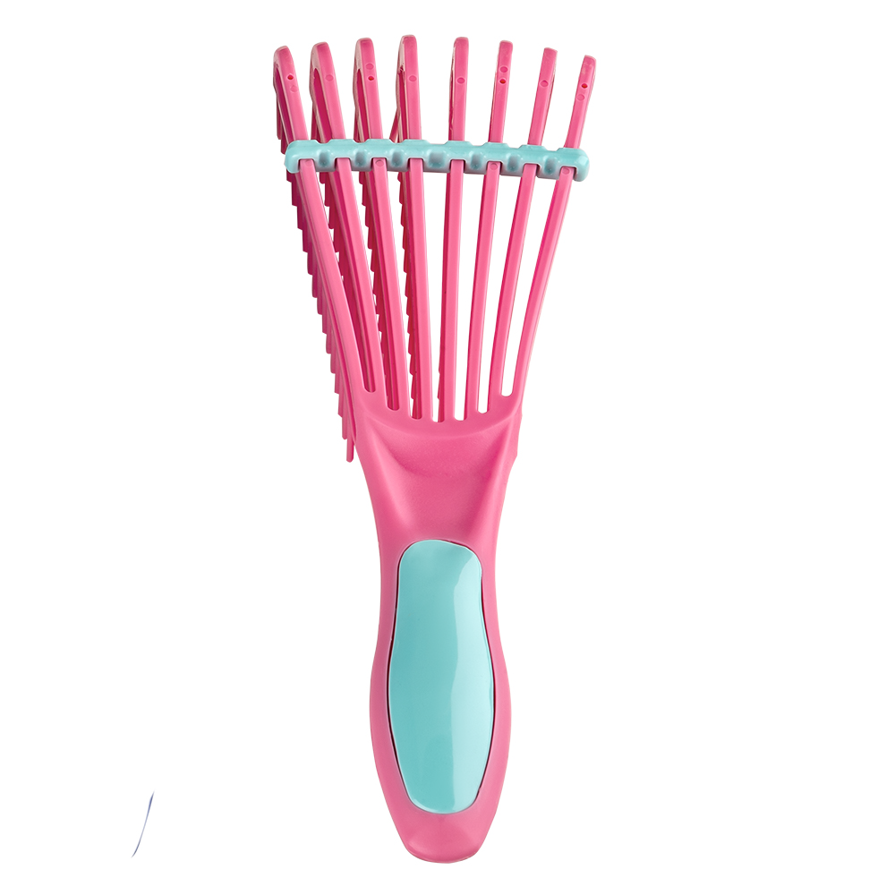 فرشاة دومبل السيليكون للشعر المجعد/الوردي