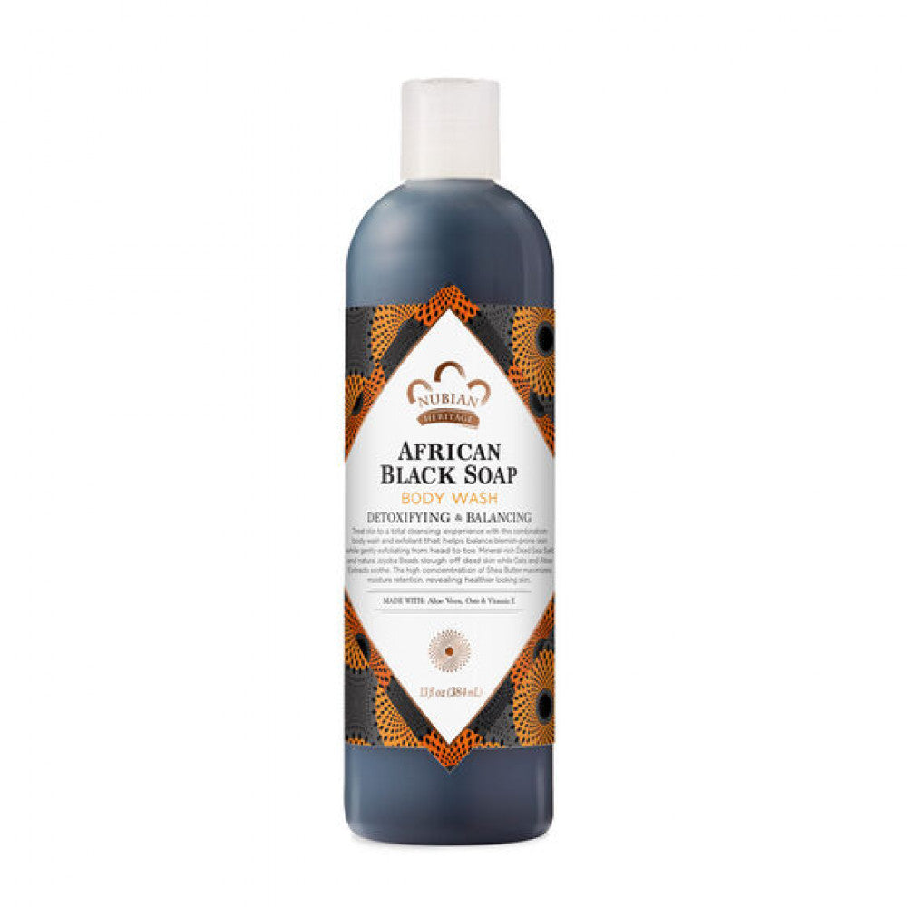 Nubian African Black Soap Body Wash 384Ml