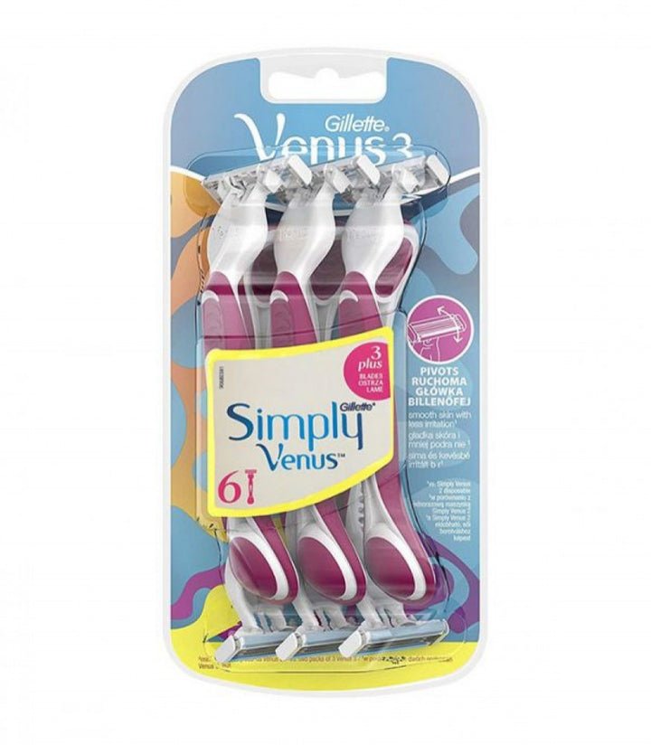 Gillte Simply Venus 3 Plus 6 Pcs Pink