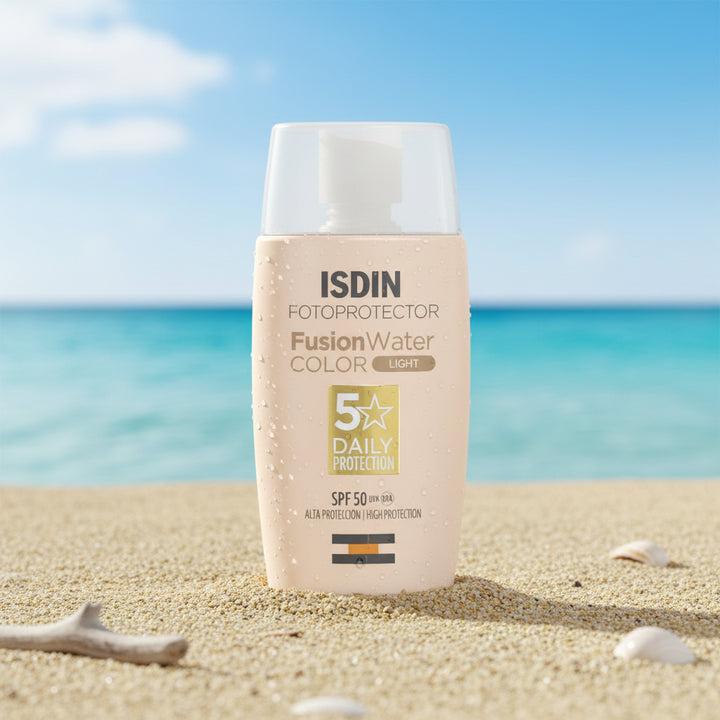 واقي شمس ملون مائي بعامل حماية ٥٠ من إزدين فيوجن ووتر كلر لايت، لحماية يومية للوجه.
واقي شمس ملون بعامل حماية ٥٠ من إزدين، متوفر للتوصيل في دول مجلس التعاون الخليجي من شركة مالسا.