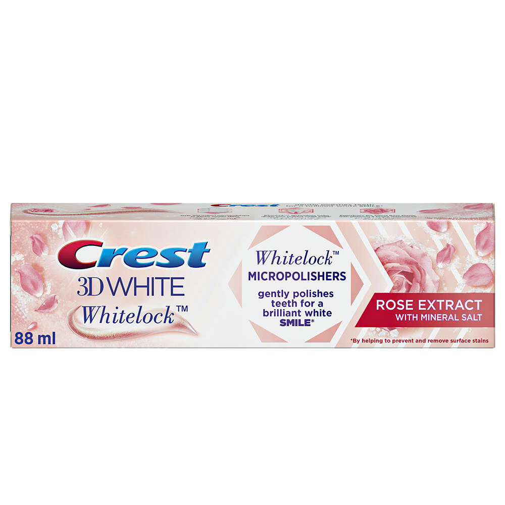 CREST 3D WHITE WHITELOCK MICROPOLISHERS ROSE EXTRACT 88ML