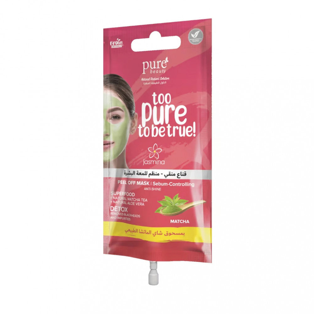 JASMINA PEEL-OFF MASK WITH MATCHA TEA, PURIFYING AND MATTIFYING 15ML