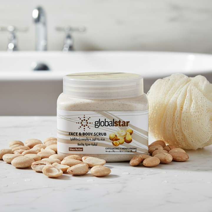 Scrub 500 ml globalstar shea butter face & body scrub