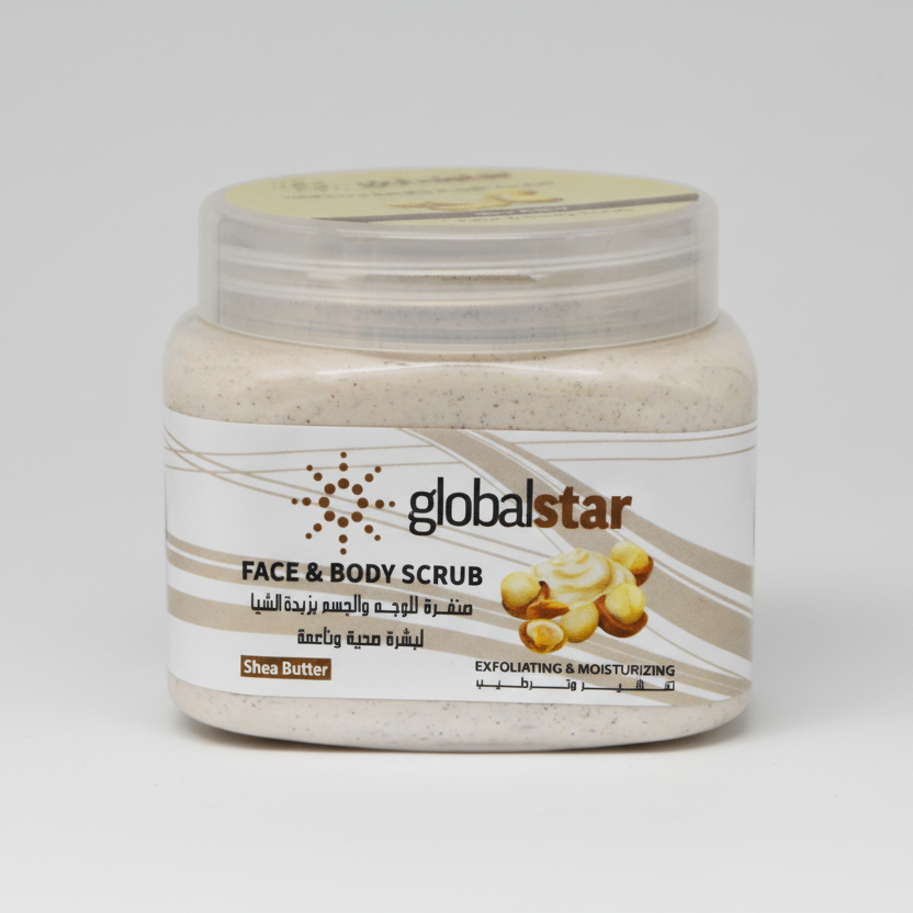 Scrub 500 ml globalstar shea butter face & body scrub