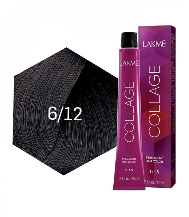 Lakme Hair Color 60 Ml Permanent 6/12