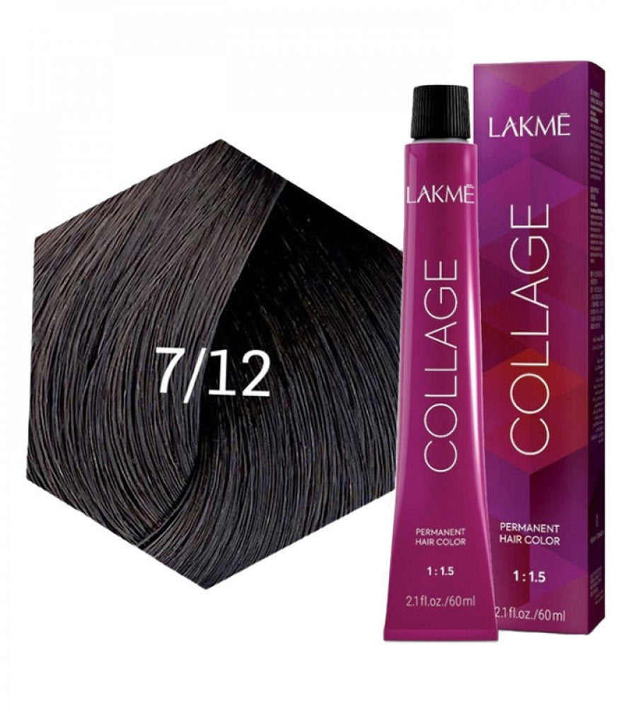 LAKME HAIR COLOR 60 ML PERMANENT 7/12