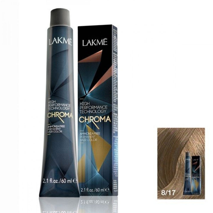 LAKME CHROMA HAIR COLOR 60 ML 8/17