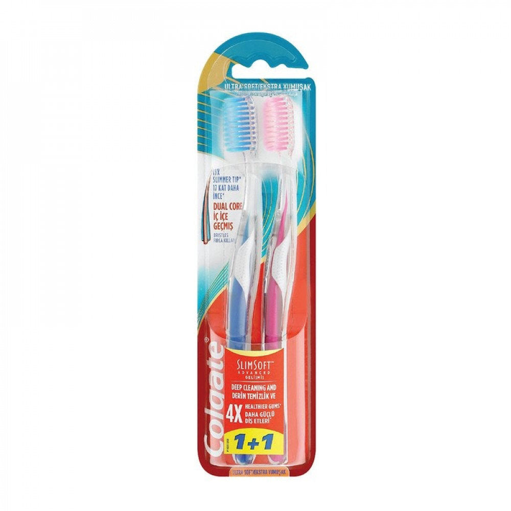 Colgate Slim Soft Advanced Extra Soft Tooth Brush 2 Pcs