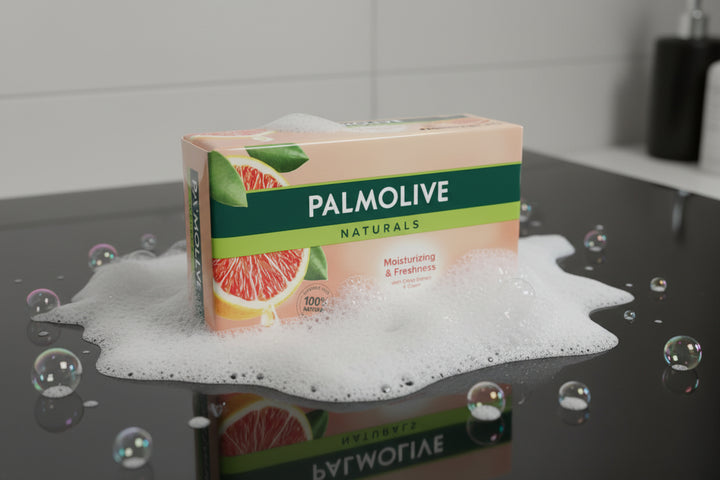 صابون بالموليف ناتشورالز المرطب والمنعش برائحة الحمضيات والكريمة، 120 غرام، لبشرة ناعمة، متوفر لدى ملسا