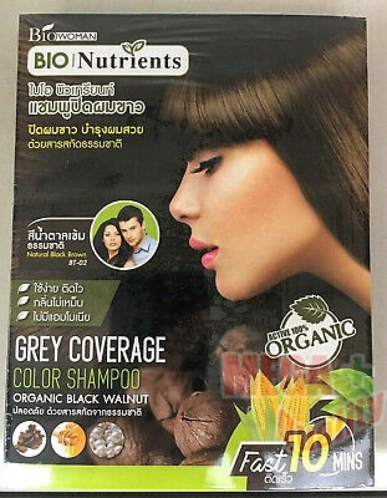 BIOWOMEN BIO GREY COVERAGE NATURAL BLACK COLOR HAIR SHAMPOO 30ML