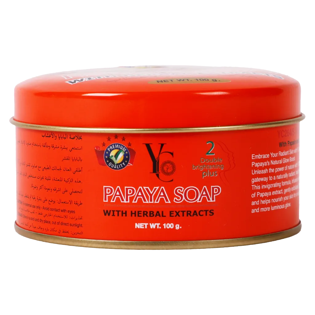 YC Papaya Whitening Soap in Metal Box 100g
