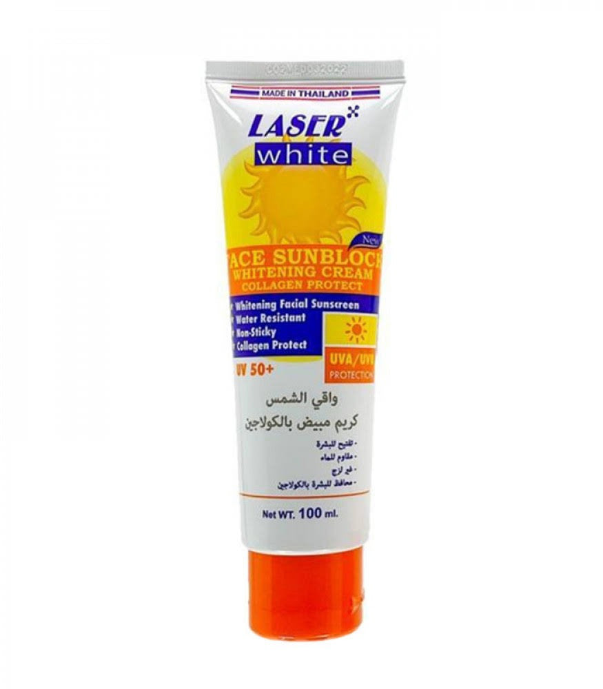 Laser White Sunscreen Cream +UV50 with Collagen 100ml